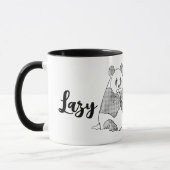 Minimalistische Panda Lazy Morning Tasse (Links)