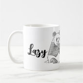 Minimalistische Panda Lazy Morning Tasse (Links)