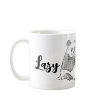Minimalistische Panda Lazy Morning Tasse