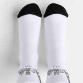 Minimalistische Pariser Skyline-Linienkunst Socken (Oben)