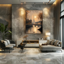 Minimalistische Pariser Skyline