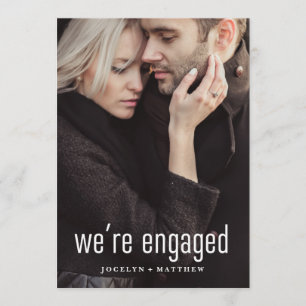 Minimalistische Partei für das Engagement im Foto Einladung