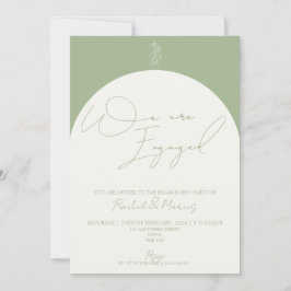 Minimalistische Partei für ein modernes Olive Arch Einladung