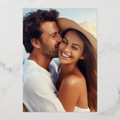 Minimalistische Partei für grünes Engagement Folieneinladung (Rückseite)