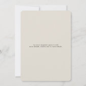 Minimalistische Partei für kalligraphisches Engage Einladung (Rückseite)