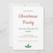 Minimalistische Party Einladung (Vorderseite)