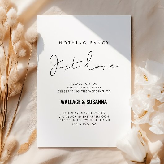 Minimalistische Party-Karte "Nothing extravagant E Save The Date