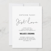 Minimalistische Party-Karte "Nothing extravagant E Save The Date (Vorderseite)