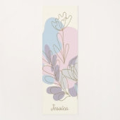 Minimalistische Pasta Abstrakte Blumenpracht Perso Yogamatte (Vorderseite)