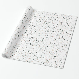 Minimalistische Pasta Rosa Grau Terrazzo Geschenk Geschenkpapier