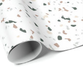 Minimalistische Pasta Rosa Grau Terrazzo Geschenk Geschenkpapier (Rolleneckpunkt)