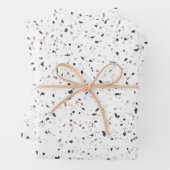 Minimalistische Pasta Rosa Grün Terrazzo Geschenk Geschenkpapier Set (Beispiel)
