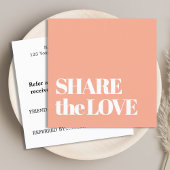 Minimalistische Pastel Apricot Bold Empfehlungskarte