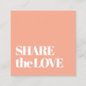 Minimalistische Pastel Apricot Bold Empfehlungskarte (Vorderseite)