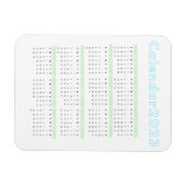Minimalistische Pastel Blue Green 2023 Magnet-Kale Magnet (Horizontal)