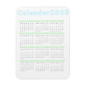 Minimalistische Pastel Blue Green 2023 Magnet-Kale Magnet (Vertikal)