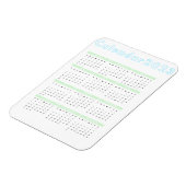 Minimalistische Pastel Blue Green 2023 Magnet-Kale Magnet (Linke Seite)