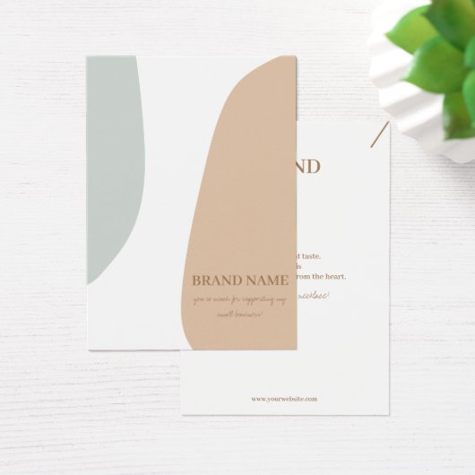 Minimalistische Pastel Juwelierkarte (Schreibtisch)