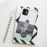 Minimalistische Pastel Minze Personalisiert Name & Case-Mate iPhone Hülle<br><div class="desc">Minimalistische Pastel Minze Personalisiert Name & Foto</div>
