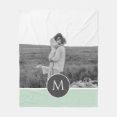 Minimalistische Pastel Minze Personalisiert Name & Fleecedecke (Vorderseite)