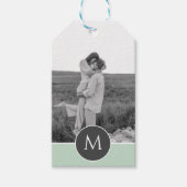 Minimalistische Pastel Minze Personalisiert Name & Geschenkanhänger (Vorderseite)