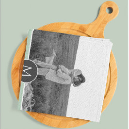 Minimalistische Pastel Minze Personalisiert Name & Geschirrtuch