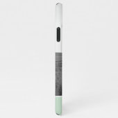 Minimalistische Pastel Minze Personalisiert Name & iPhone Hülle (Rechte Seite)