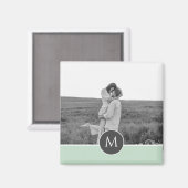 Minimalistische Pastel Minze Personalisiert Name & Magnet (Vorderseite/Rückseite)