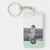Minimalistische Pastel Minze Personalisiert Name & Schlüsselanhänger (Vorderseite)