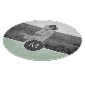 Minimalistische Pastel Minze Personalisiert Name & Schneidebrett (Ecke)