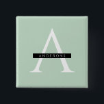 Minimalistische Pastel Minze Personalisierter Name Button<br><div class="desc">Minimalistische Pastel Minze Personalisierter Name</div>