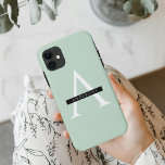 Minimalistische Pastel Minze Personalisierter Name Case-Mate iPhone Hülle<br><div class="desc">Minimalistische Pastel Minze Personalisierter Name</div>