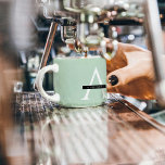 Minimalistische Pastel Minze Personalisierter Name Espressotasse<br><div class="desc">Minimalistische Pastel Minze Personalisierter Name</div>