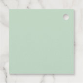 Minimalistische Pastel Minze Personalisierter Name Geschenkanhänger (Rückseite)