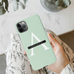 Minimalistische Pastel Minze Personalisierter Name iPhone 11Pro Max Hülle<br><div class="desc">Minimalistische Pastel Minze Personalisierter Name</div>
