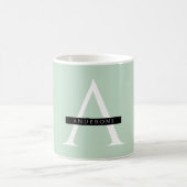 Minimalistische Pastel Minze Personalisierter Name Kaffeetasse (Mittel)