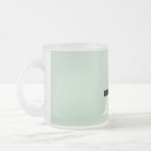 Minimalistische Pastel Minze Personalisierter Name Mattglastasse (Links)