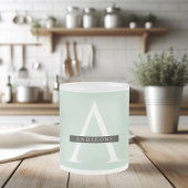 Minimalistische Pastel Minze Personalisierter Name Mattglastasse