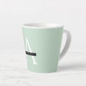 Minimalistische Pastel Minze Personalisierter Name Milchtasse (Rechte Ecke)