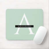 Minimalistische Pastel Minze Personalisierter Name Mousepad (Mit Mouse)