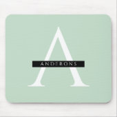Minimalistische Pastel Minze Personalisierter Name Mousepad (Vorne)