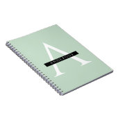 Minimalistische Pastel Minze Personalisierter Name Notizblock (Rechte Seite)