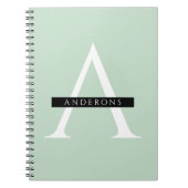Minimalistische Pastel Minze Personalisierter Name Notizblock (Vorderseite)