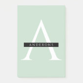 Minimalistische Pastel Minze Personalisierter Name Post-it Klebezettel (Vorderseite)