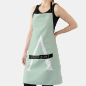 Minimalistische Pastel Minze Personalisierter Name Schürze (InSitu)