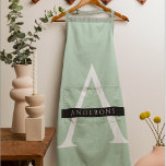 Minimalistische Pastel Minze Personalisierter Name Schürze<br><div class="desc">Minimalistische Pastel Minze Personalisierter Name</div>