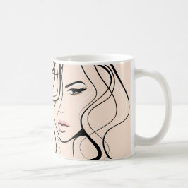 Minimalistische Pastel Peach Elegante Feminine Mak Kaffeetasse