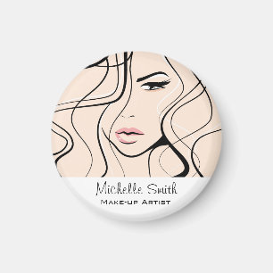 Minimalistische Pastel Peach Elegante Feminine Mak Magnet