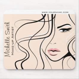 Minimalistische Pastel Peach Elegante Feminine Mak Mousepad