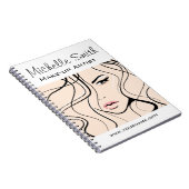 Minimalistische Pastel Peach Elegante Feminine Mak Notizblock (Rechte Seite)